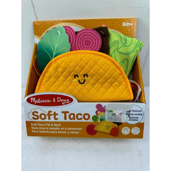 Melissa & Doug Baby Soft Toy, Taco Fill and Spill Sensory Toy, NIB - Picture 5 of 5